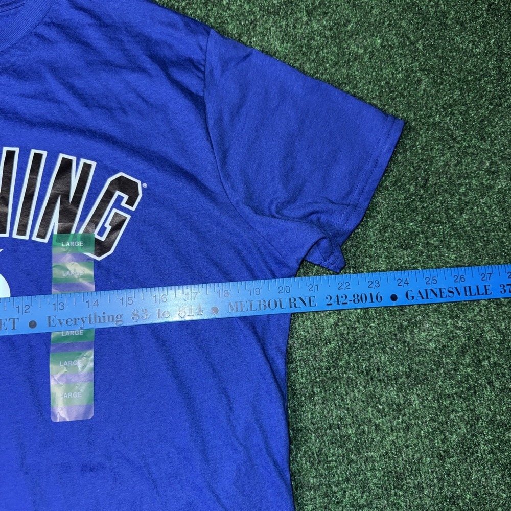 Men's NHL Tampa Bay Lightning Blue T Shirt Size Large S1S2 - Picture 4 of 6